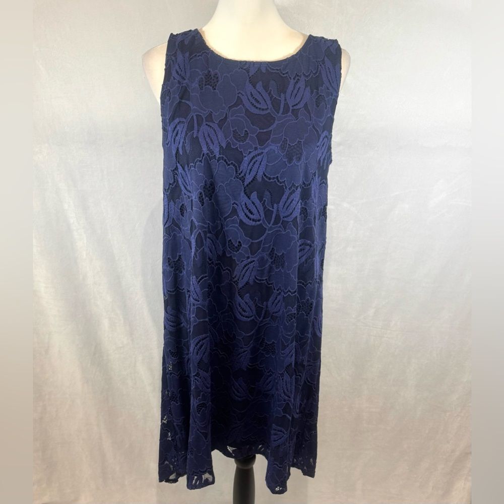 Tiana B navy lace shift dress size 10
